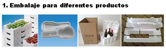 Embalaje para diferentes productos